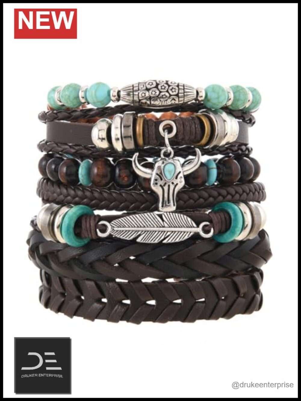 Turquoise Beaded Bracelet, Adjustable Stackable Western Stretch Bracelet, Boho